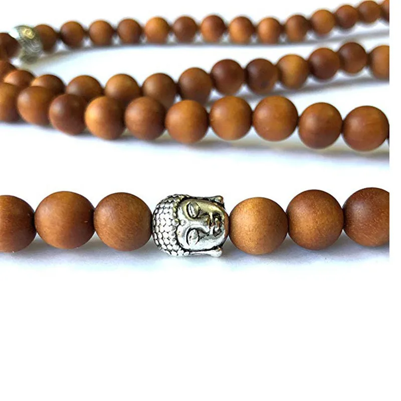 8 мм новинка натуральный 108 браслет из деревянных бусин мужской черный Ethinc