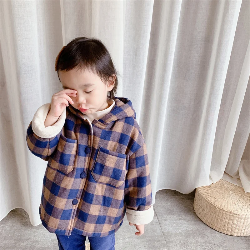

Girls Baby's Kids Coat Jacket Outwear 2021 Cheap Thicken Velvet Winter Autumn Top Cotton Cardigan Children's Clothing