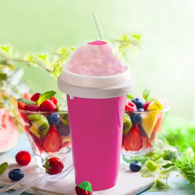 

Cup Hail Practical Slushy Maker Ice Cup Summer Squeeze Slushy Freeze Cup Quick Cooling Cup Milkshake Bottles Ice Cream Maker