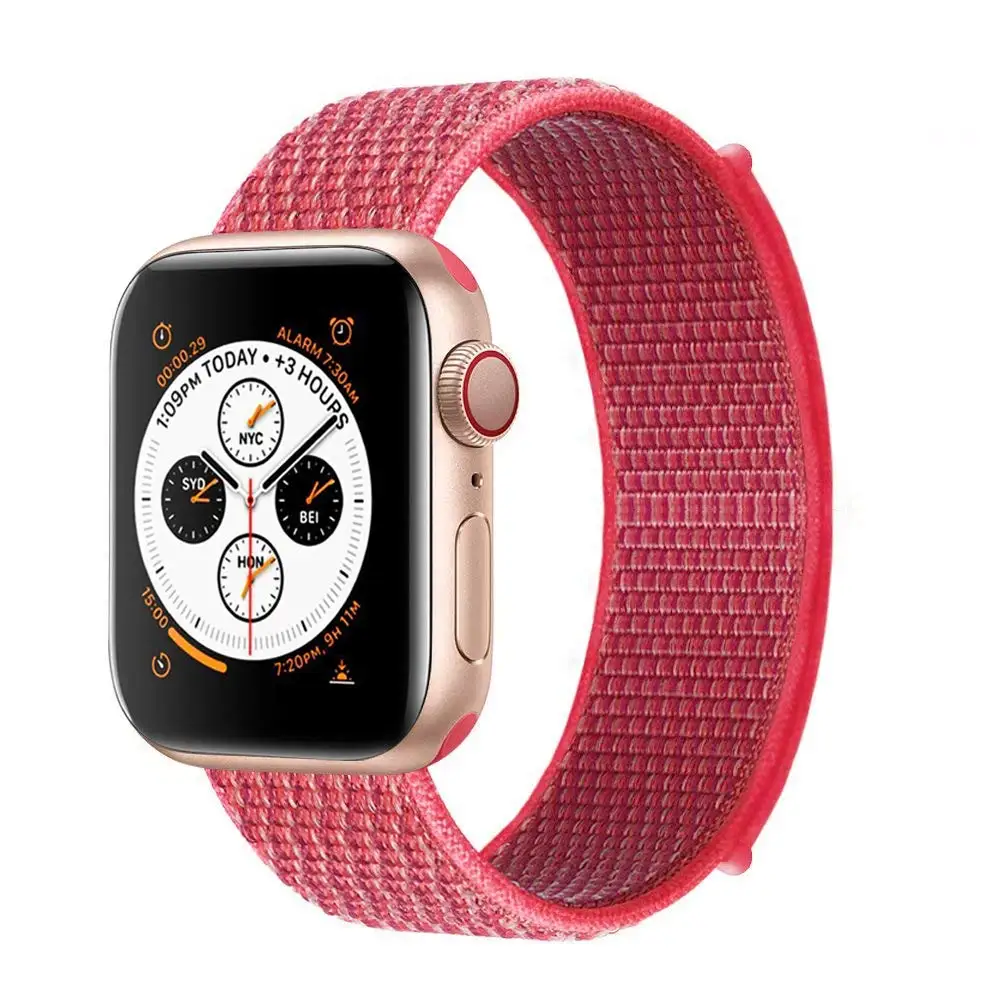 8 Ремешок для наручных часов Apple Watch 4 серии 3/2/1 38 мм 42 мм мягкий нейлон дышащий сменный ремешок Спортивные петли для наручных часов iwatch серии 4 40 мм 44 мм - Цвет ремешка: 8