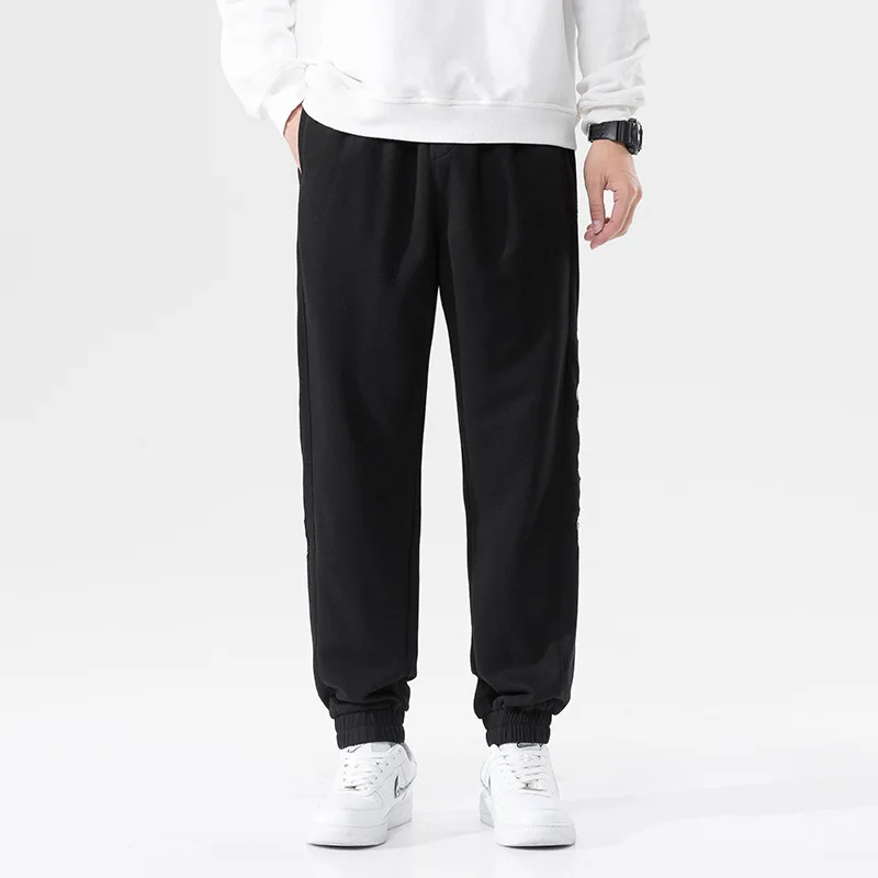 

Men's Casual Pants Trendy Nine Points Sweatpants Embroidery Guard Pants Harem Pants Fashion Streetwear Pants повседневные брюк