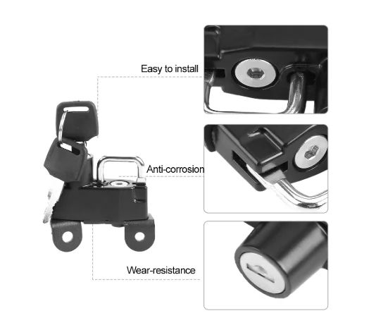 Замок для мотоциклетного шлема черный с 2 ключами аксессуары мотоциклов Ducati Scrambler