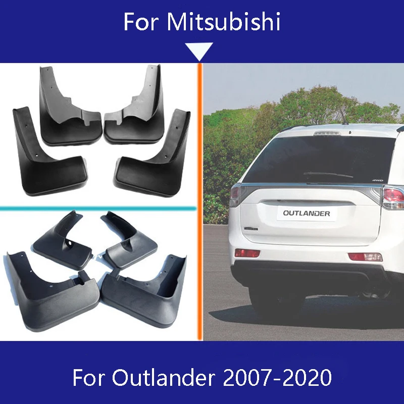 Набор из 4 автомобильных передних и задних брызговиков крыло для Mitsubishi Outlander 2007 2019