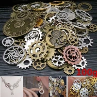 100g vintage steampunk wrist watch parts gears wheels steam punk diy jewelry making findings 12 40mm