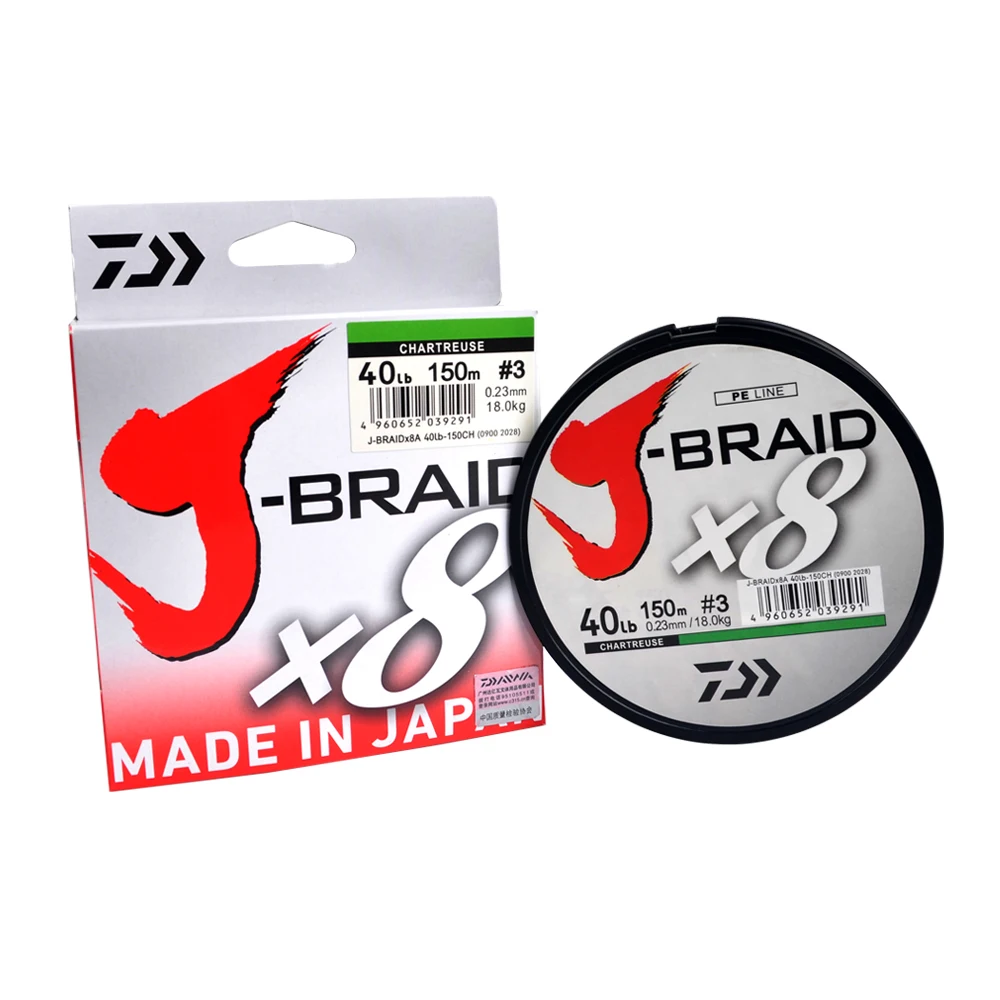 Daiwa оригинальная J-BRAID X8 150 м 8 плетеная леска из мононити 10-60 фунтов, сделано в Японии