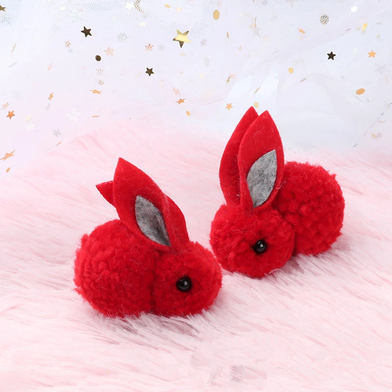 

5pcs 6 cm cute plush rabbit headwear creative shoes, hats, accessories and accessories by DIY children's handmade accessories