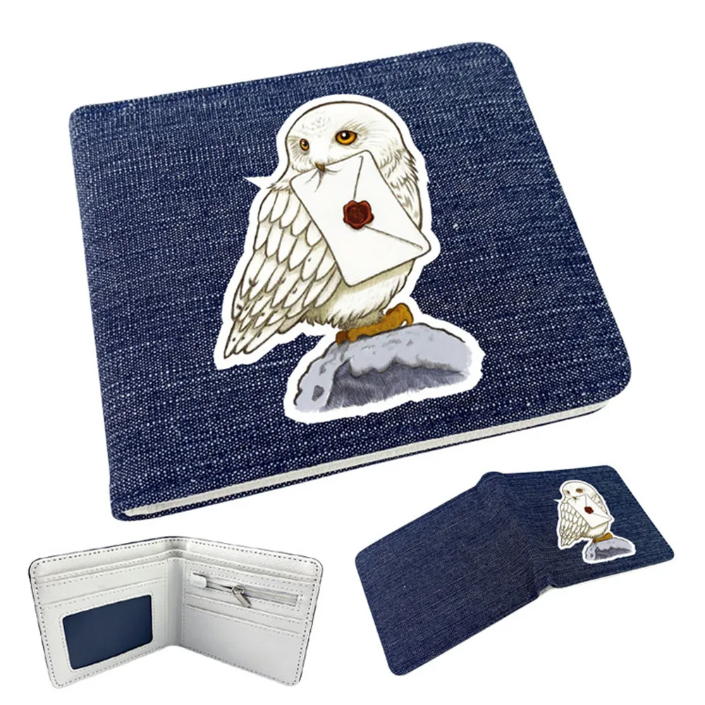 Мужской короткий кошелек H.Potter синий на молнии мужской унисекс ID/кредитный