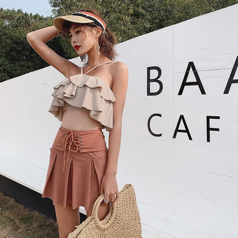 Женский купальник-бикини с эффектом пуш-ап комплект для плавания из двух