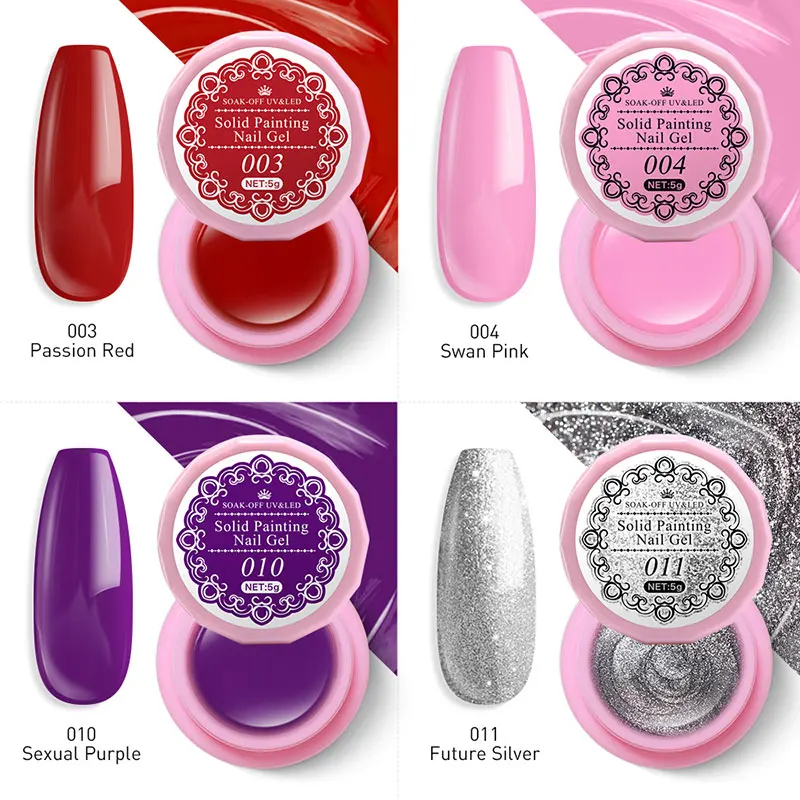 Modelones 4 шт./лот одноцветный светодиодный Гель-лак для ногтей впитывающий УФ-гель