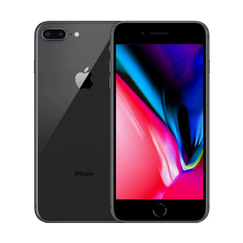 Black Мобильный телефон Apple iphone 8 Plus с шестиядерным процессором iOS 256 Гб ПЗУ 5,5 дюйма 12MP с отпечатком пальца LTE - Цвет: Black