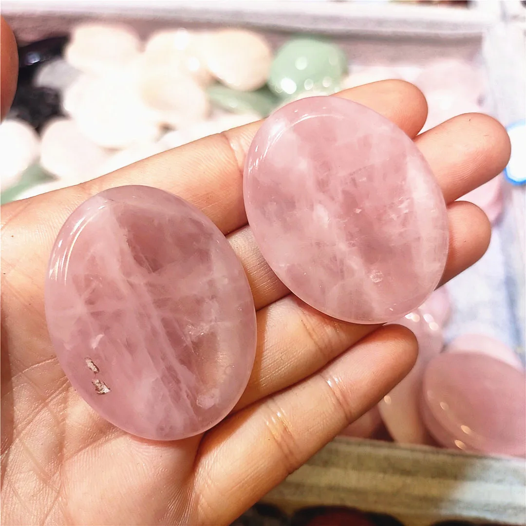 

2pcs Wholesale Worry Stone Thumb Massage Natural Gemstone Healing Crystals Chakra Wicca Tool Reiki Spiritual Therapy Minerales