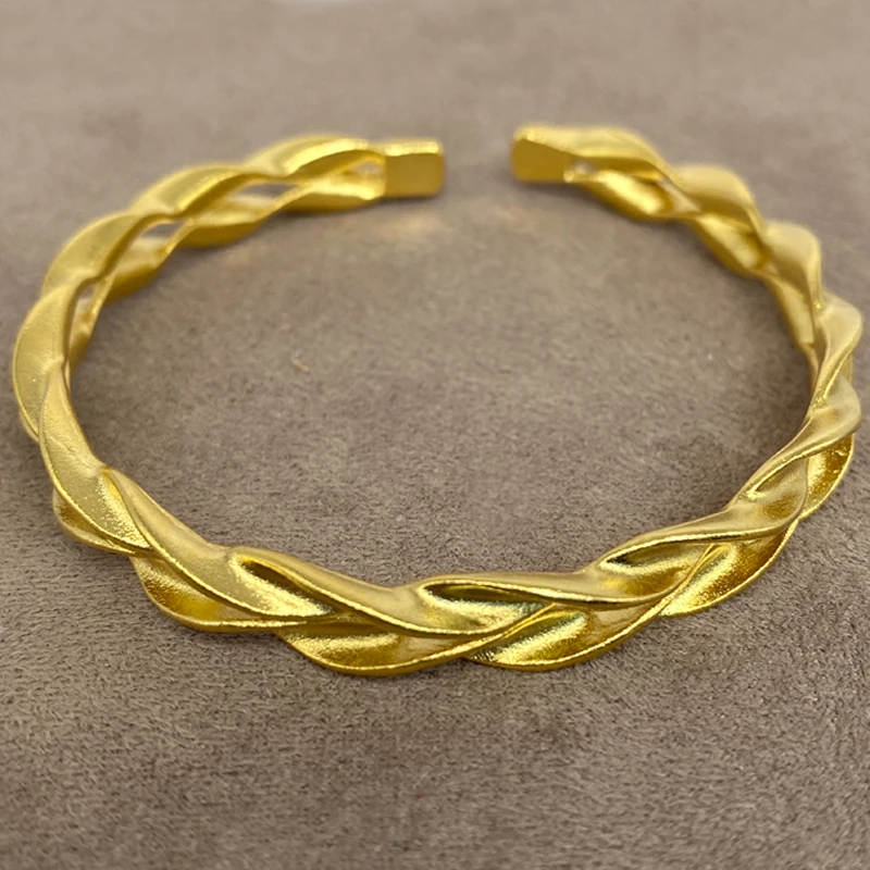 

24k Gold Ladies Bracelet Saudi Arabia India Bracelet Dubai Africa Jewelry Ethiopian Wedding Bridal Gift