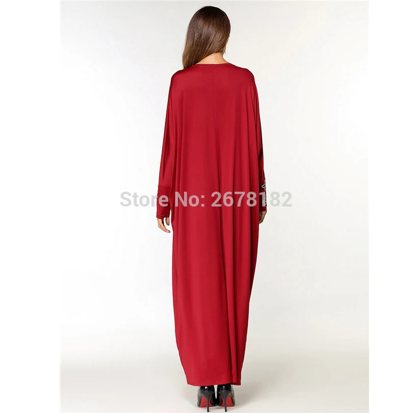Мусульманская абайя платье в Дубае Исламская одежда для женщин рукав летучая