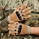 Перчатки для мотоциклистов, Нескользящие Тактические перчатки на весь палец с защитой от порезов, Аксессуары для велосипеда