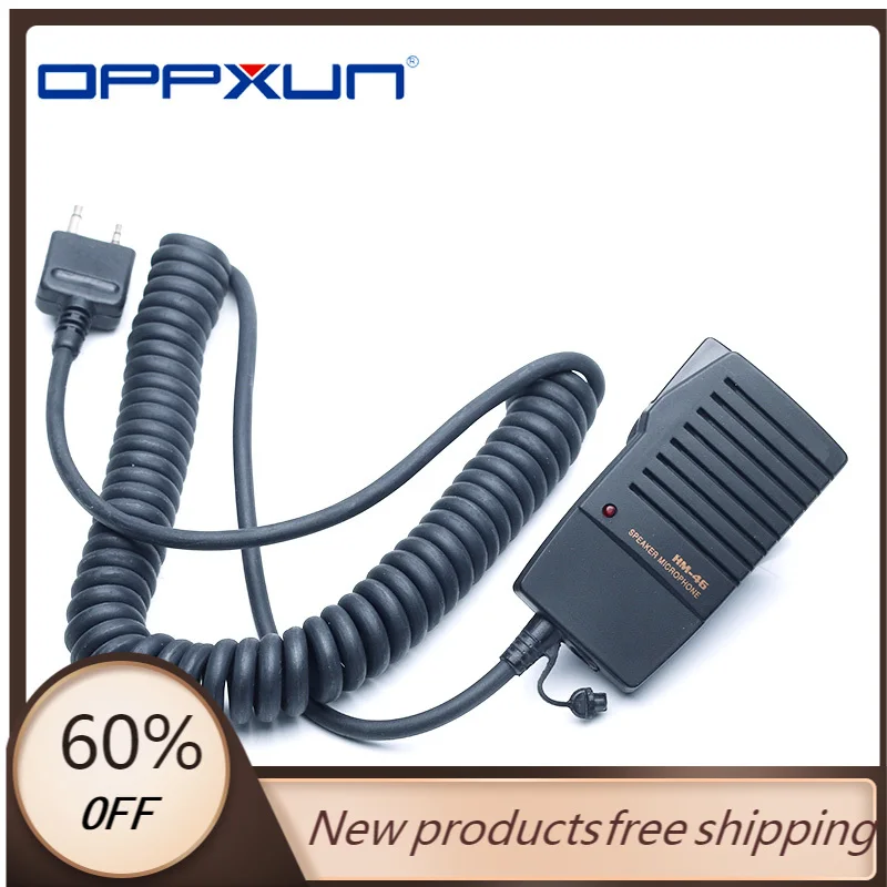 

OPPXUN HM-46 Handheld Speaker Mic for ICOM IC-V8 V82 V85 IC-T2H T8A 2AT E90 W32A Two Way Radio