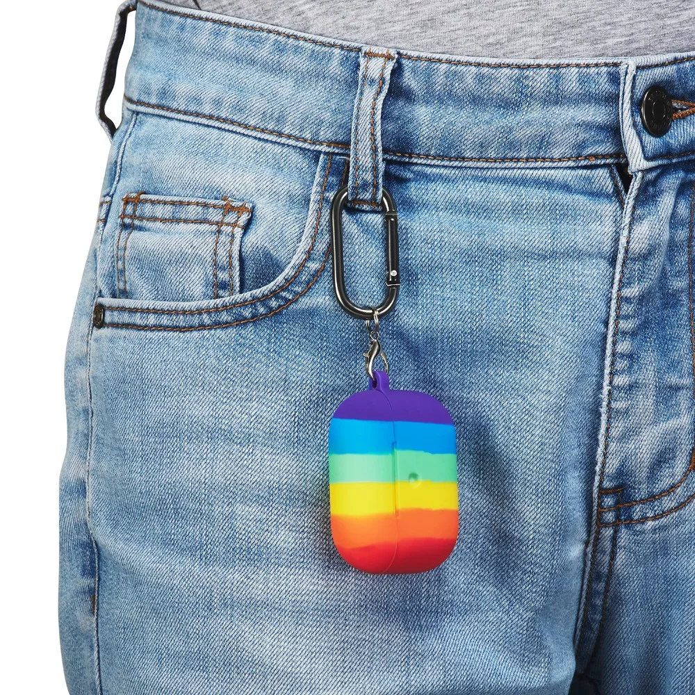 Мягкий силиконовый чехол для Airpods 1 2 3 новый радужные цвета защитный наушников