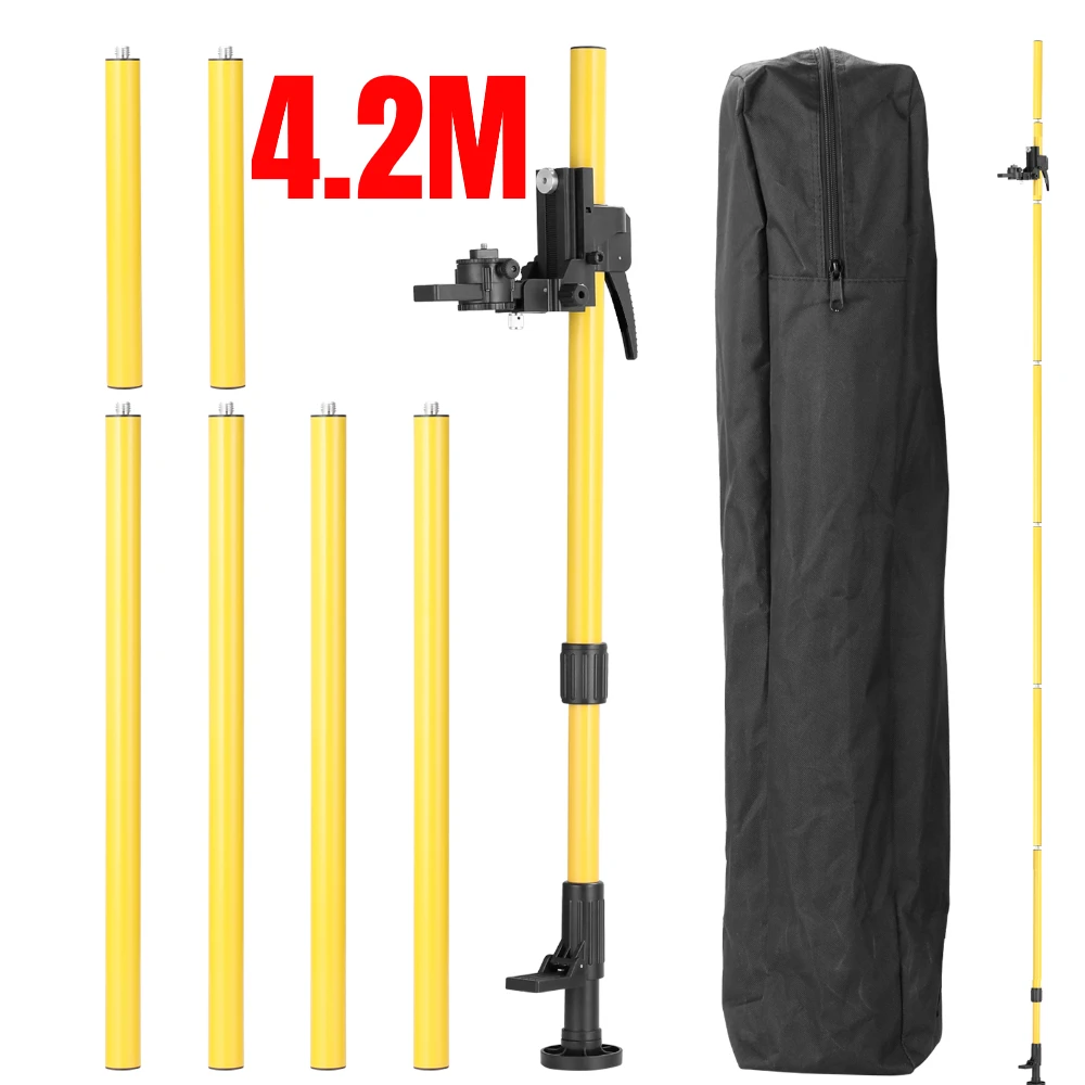 Держатель для лазерного уровня телескопический кронштейн нивелира регулируемый