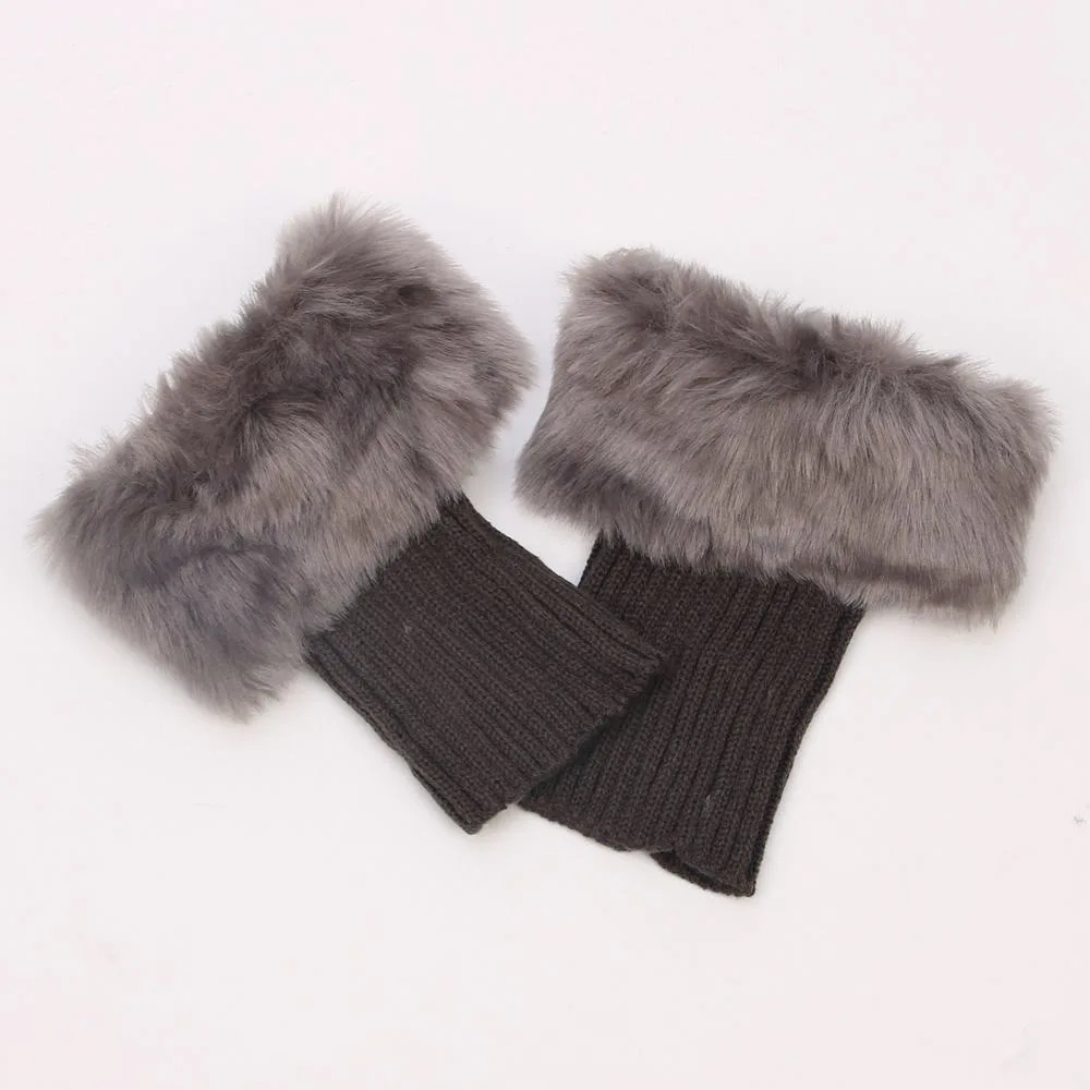 Модные теплые женские зимние меховые комплекты свитер ботинки носки