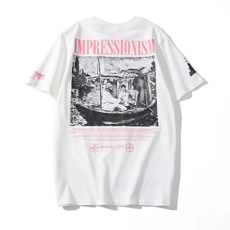 

2020 summer new style OW fashion brand men and women loose cotton comfortable round neck short sleeve T-shirt