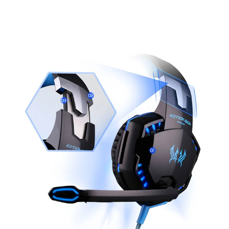 PY G2000 игровых гарнитур проводной розовое золото наушники с светильник микрофоном