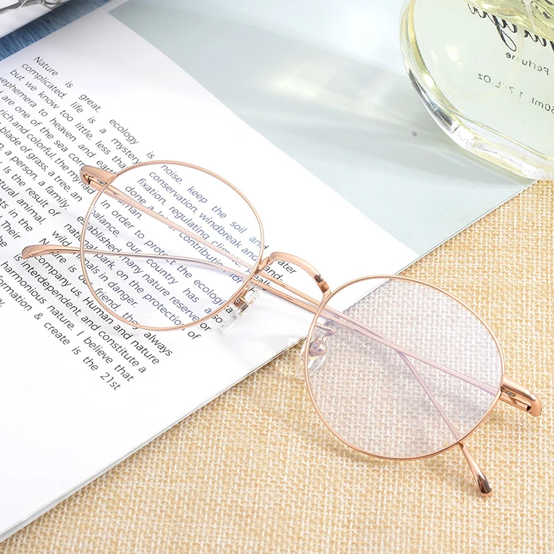 

Titanium Glasses Frame Round Retro Korean Glasses Frame Phnom Penh Round Frame Myopia Glasses Female Ultra-light Literature