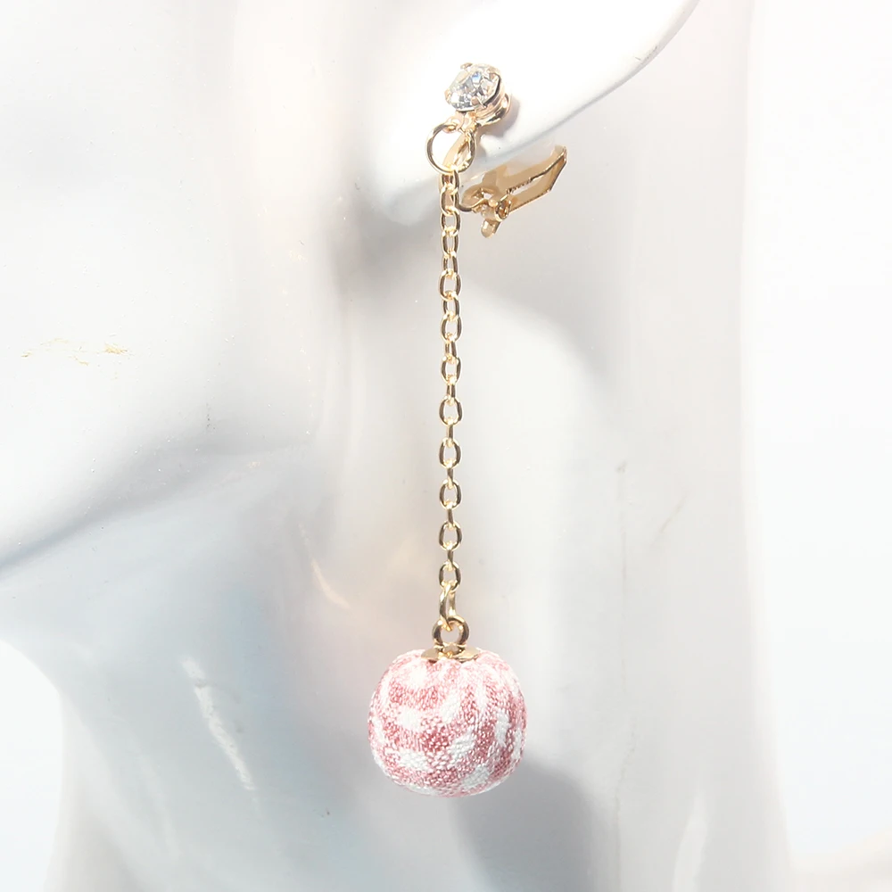 SUKI простые геометрические милые эмалевые синие серьги-клипсы с имитацией банта