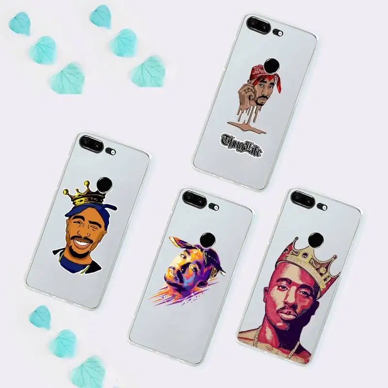 

Tupac Rapper 2pac singer Tupac Phone Case Transparent for Huawei P 40 20 30 10 mate pro lite plus