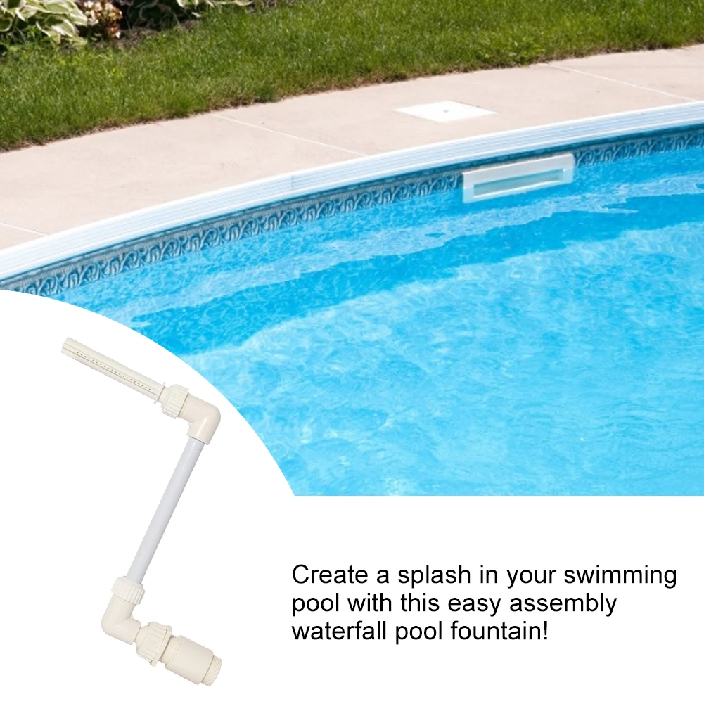 

Home Swimming Pool Easy Install Waterfall Fountain Kit PVC Feature Water Spay Pools Spa Decorations Swimming Pool Accessories