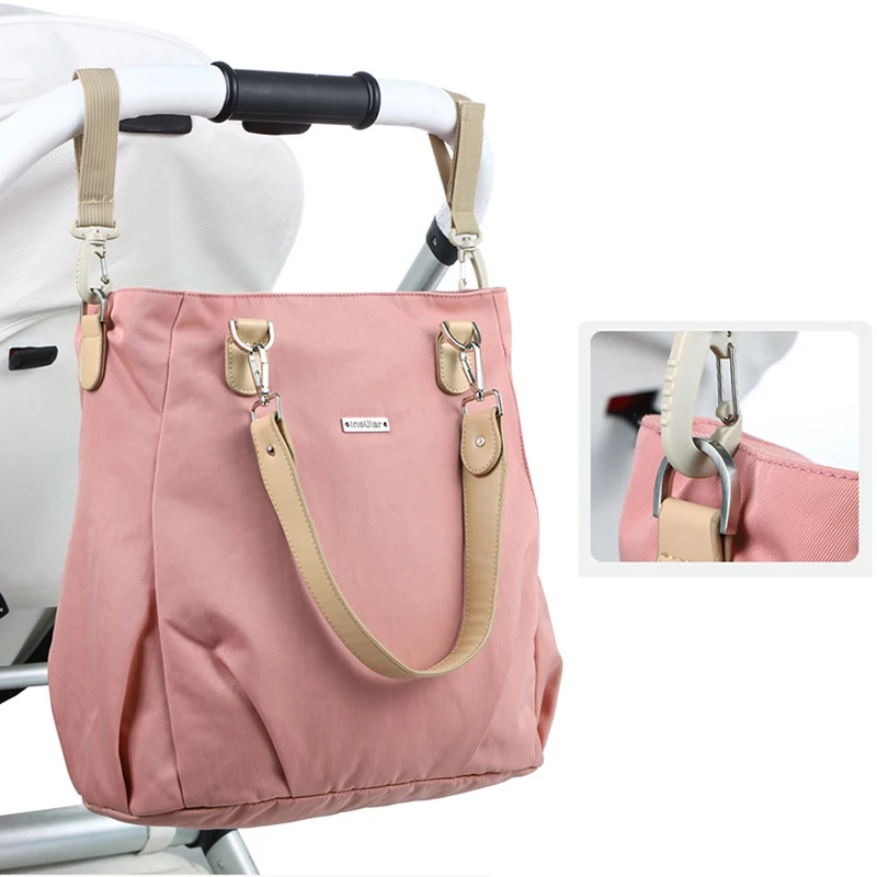 

Large Capacity Kids Baby Bag Nylon Waterproof Paper Towel Infant Diaper Solid Color Shoulder Packet Travelling