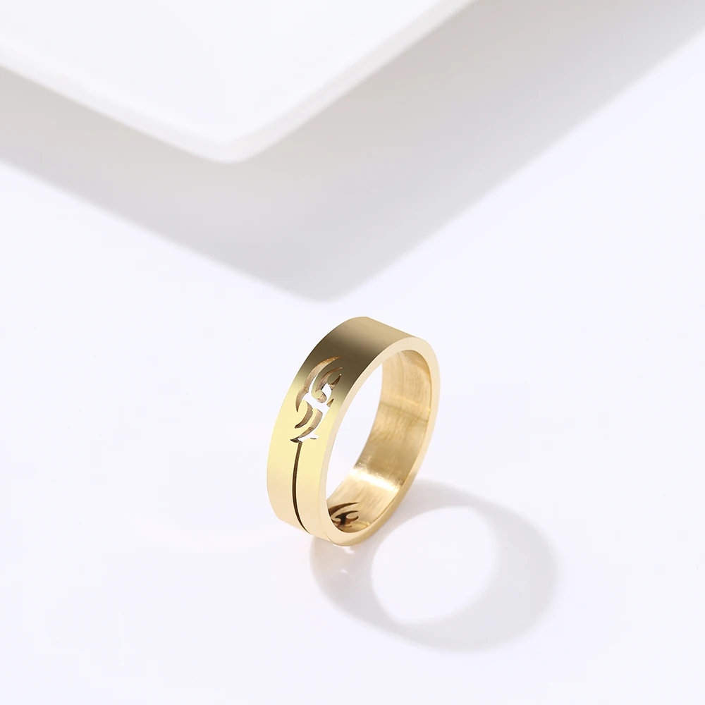 DOTIFI для женщин кольцо полые геометрические нержавеющая сталь золото серебро