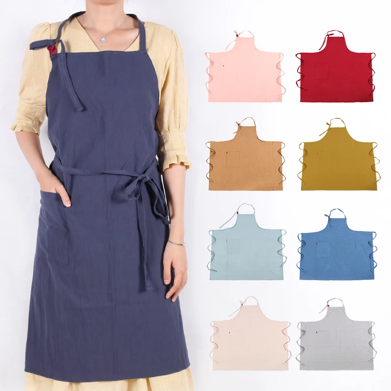 Винтажный линейный фартук кухонные домашние японские фартуки шеф повара для