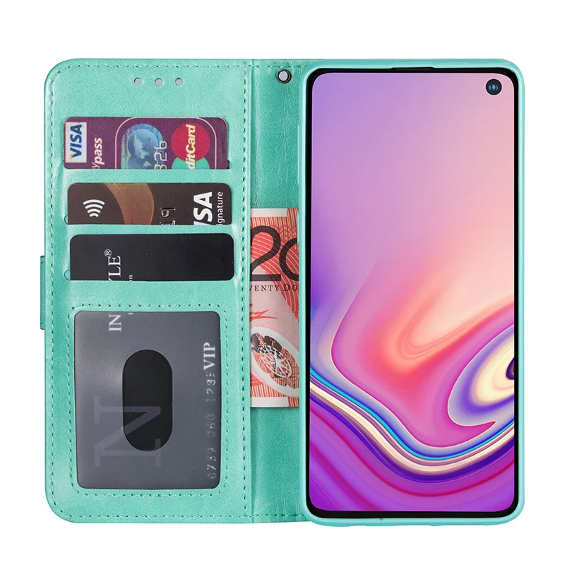 Кожаный флип-кошелек A50 A70 A10 A20 E A30 A40 чехлы на молнии для samsung Galaxy S9 Plus S8 S10 S7 S6 Edge Note 10+ 8 9 чехол Mujer