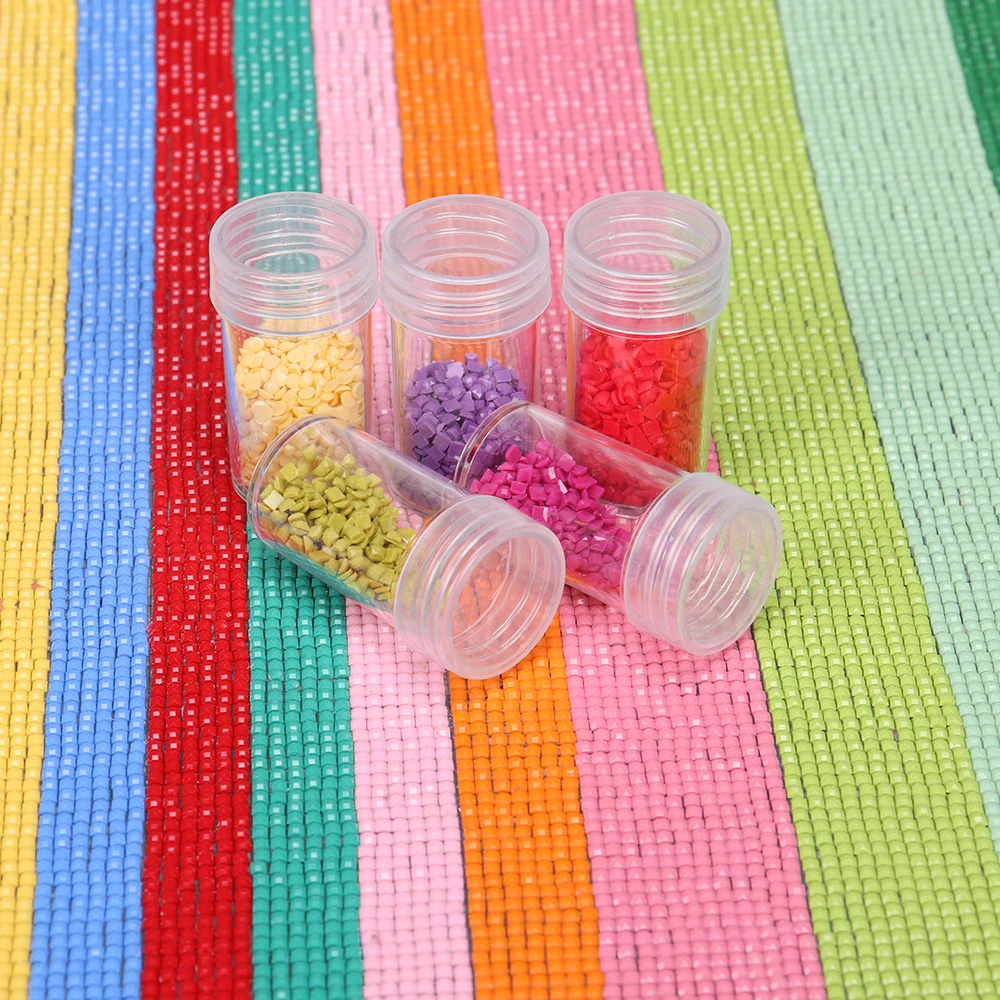 

60/120/300/500/1pcs Clear Bottles For Diamond Painiting Storge Box Container Moasic Embroidery Accessories Cross Stitch Tools