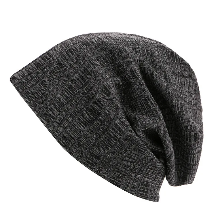 Мужская вязанная хлопковая шапка Skullies однотонные мягкие шапки для женщин