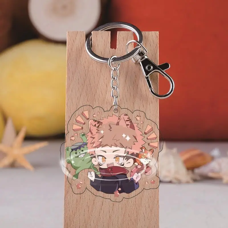

Jujutsu Kaisen Keychain Anime Cartoon Character Itadori Yuji Fushiguro Megumi Model Bag Car Trinket Keyring Cosplay Fans Gifts