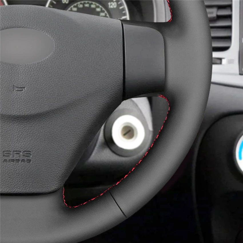 MEWANT черный искусственный кожаный чехол рулевого колеса автомобиля для hyundai Getz(подтяжка лица) 2005-2011 Accent 2006-2011 Kia Rio Rio5