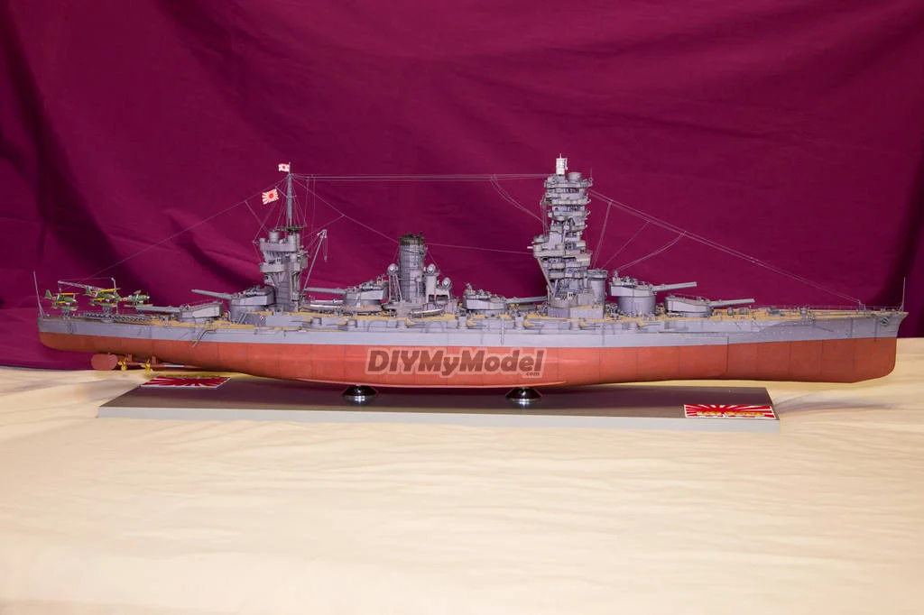 DIYMyModeI-rompecabezas de juguete hecho a mano, modelo de papel de manualidades, clase King Kong fulang battleship-3