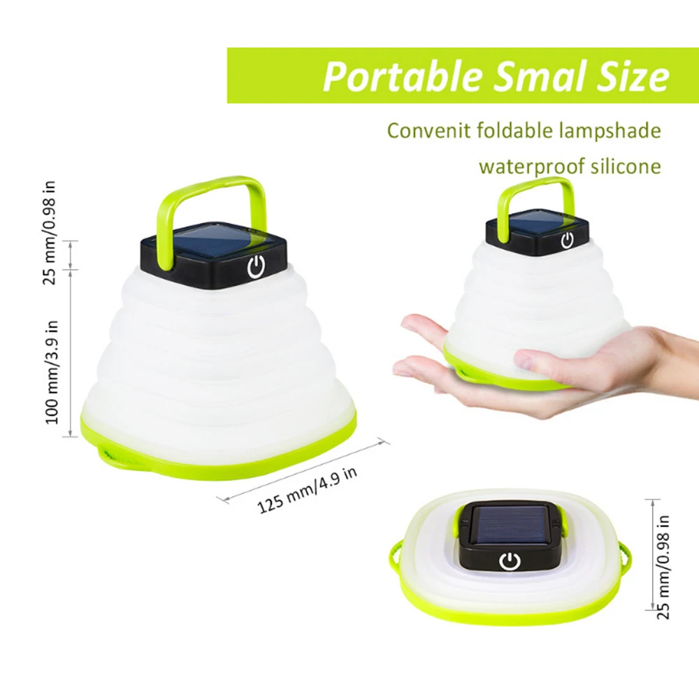 Foldable Portable Solar Powered Camping Light Tent Lamp USB Rechargeable Outdoor Waterproof Hanging | Лампы и освещение