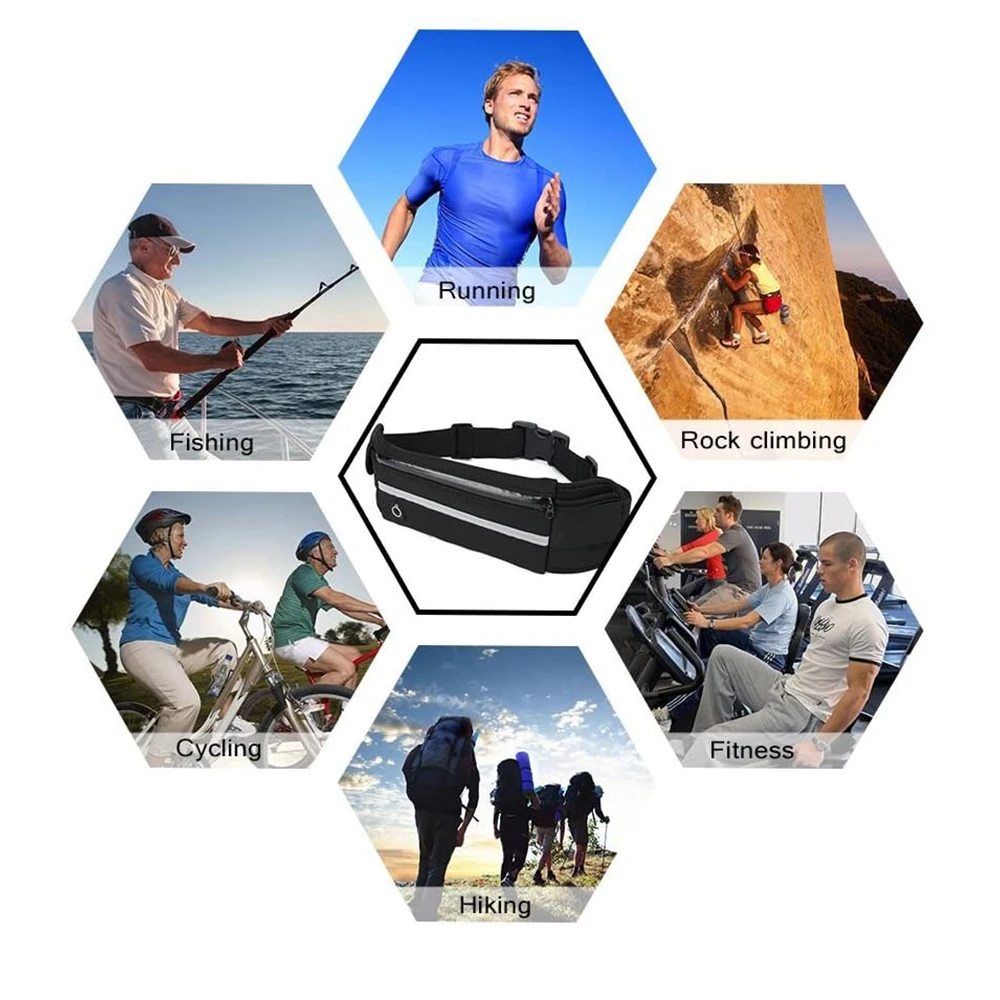 Прочные сумки для бега Портативные водонепроницаемые поясные унисекс