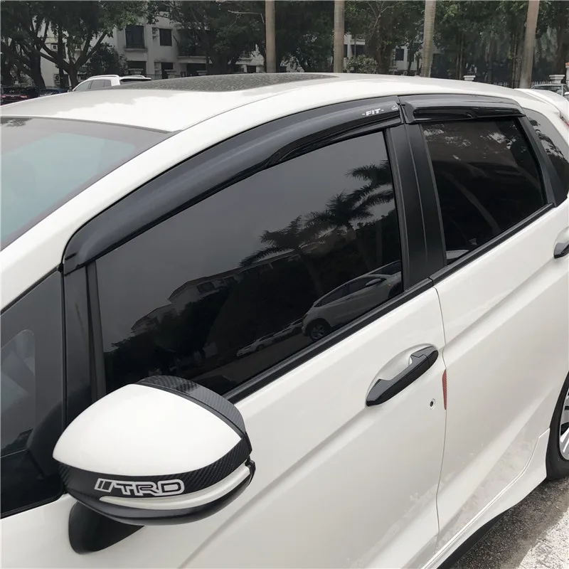 

For Ford Honda JAZZ Fit Window Visor 2014 2015 2017 2018 2019 20 Vent Shades Sun Rain Deflector Guard Auto Accessories 4PCS/SET