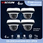 Hikvision OEM 4 МП PTZ IP-камера DS-2DE2A404IW-DE3 4X 2,8-12 мм зум Mini PTZ POE H.265 + наружная купольная видеокамера безопасности 4 шт.
