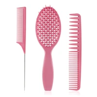 3 pcsset professional hair scalp massage comb hairdresser cutting hair brush detangling hair comb salon hair care styling tools