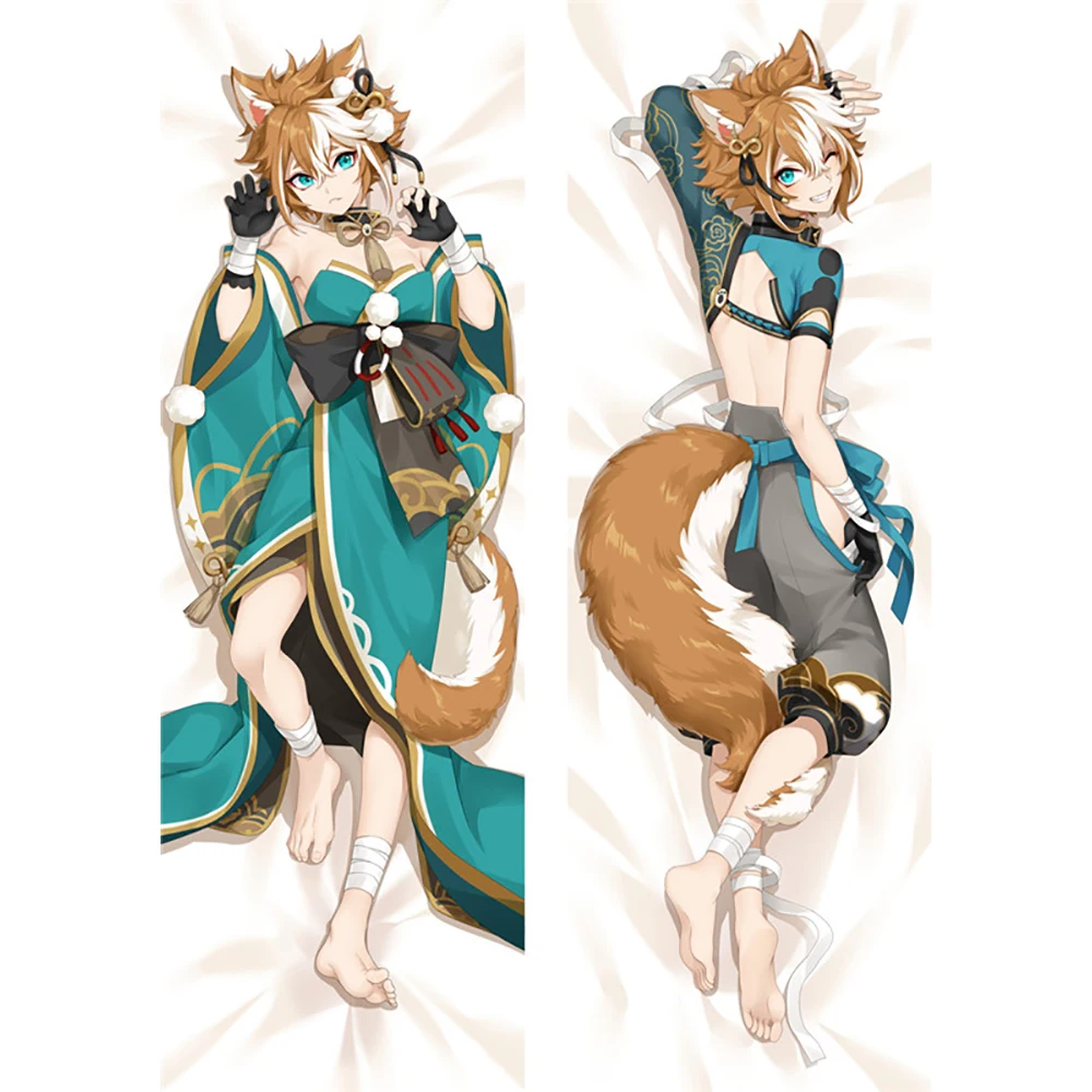 Обнимающая подушка для тела Genshin Impact Gorou Dakimakura Чехол аниме Подушка двусторонний