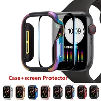 cover case for apple watch series 6 se 5 4 3 44mm 40mm tpualuminum alloy ultra thin full protector case for iwatch accessories