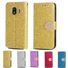 Для Samsung J2 Core Блестящий Алмазный откидной кожаный чехол-бумажник для телефона Samsung Galaxy J4 J2 Pro 2018 чехол для телефона с отделением для карт