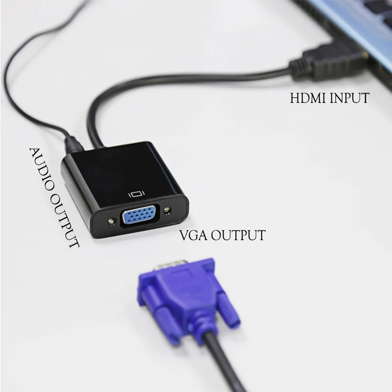 1080p HDMI в VGA адаптер конвертер Папа мама кабель с аудио выходом цифро аналоговый