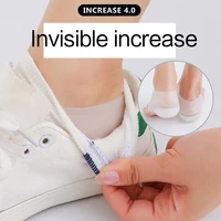 1pair invisible height increased insole silicone heel socks for women men insoles 2 5cm insoles for plantar fasciitis shoe sole