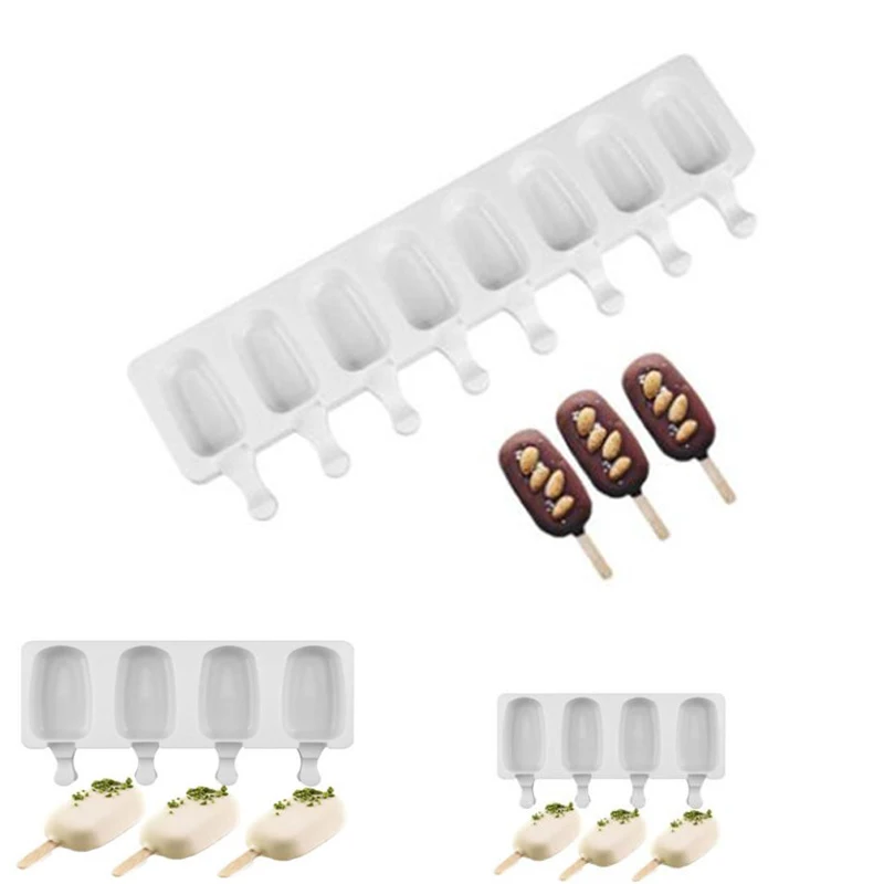 Силиконовая форма для мороженого 8/4 ячеек большого размера льда изготовления