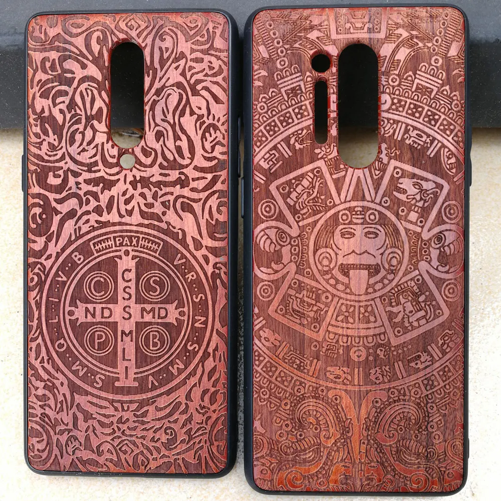 Чехол с 3D резным деревянным мультяшным медведем для Oneplus 8 Pro чехол драконом львом