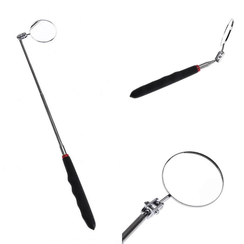 

2021 New 1pc Inspection Mirror Adjustable Angles Retractable Telescopic Inspection Round Mirror For Hidden Area